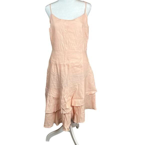 Antonio Melani Linen Dress Women’s 10 US Peach Spaghetti Strap Lined EUC💗 - Picture 1 of 8